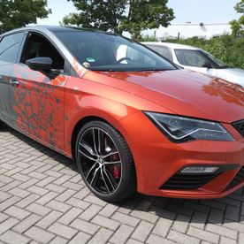 Seat Design Dekor Wrapping Cupra Orange Front