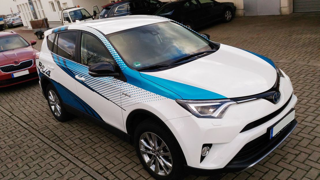 Werbung Toyota RAV4 bluewraps